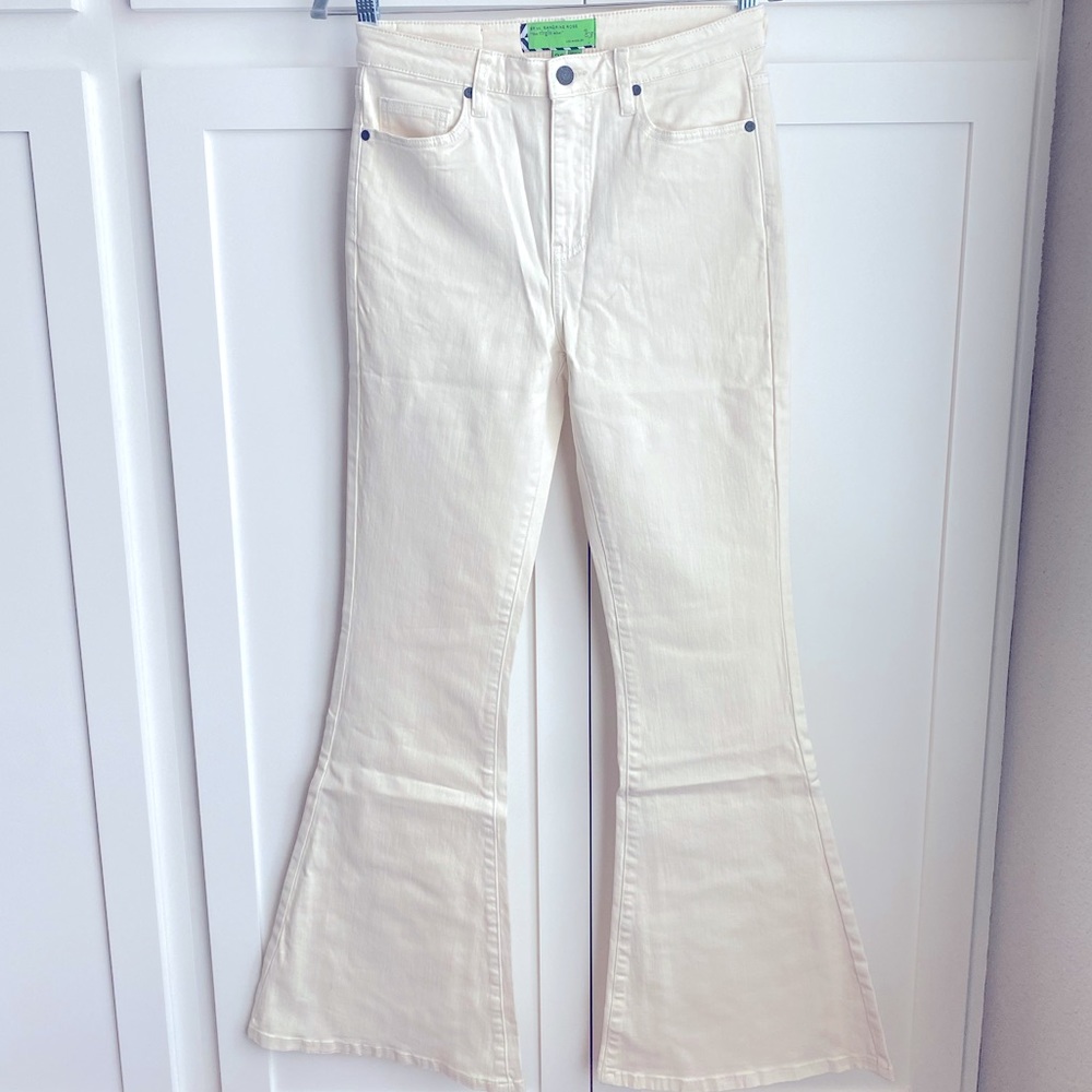 NWT Free People x Sandrine Rose Super Flare Denim Jeans - Reg Retail $209